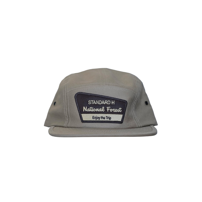 STANDARD H National Forest 5 Panel Adjustable Hat Tan Khaki Brown Travel Car Road trip Park