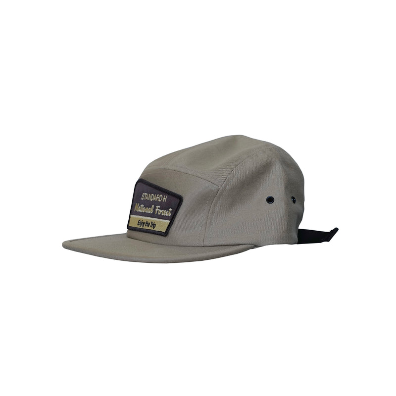 STANDARD H National Forest 5 Panel Adjustable Hat Tan Khaki Brown Travel Car Road trip Park